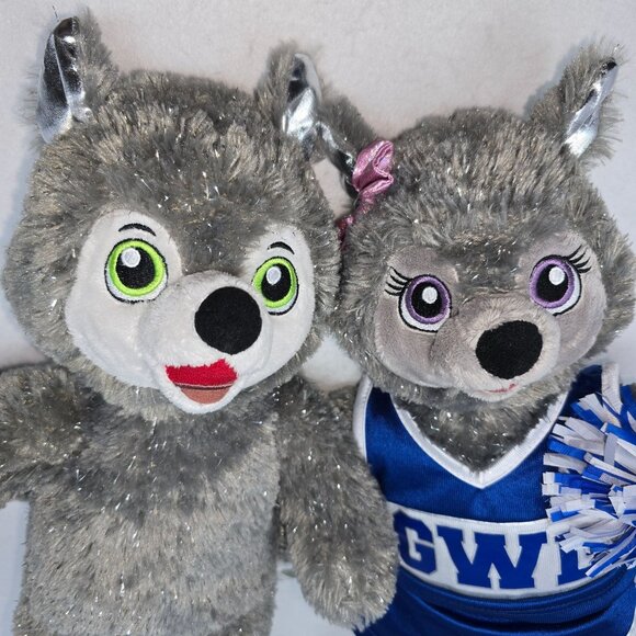 Build-A-Bear GWL Wiley & Violet 25th Great Wolf Plush Pair 16" Cheerleader - Picture 2 of 12